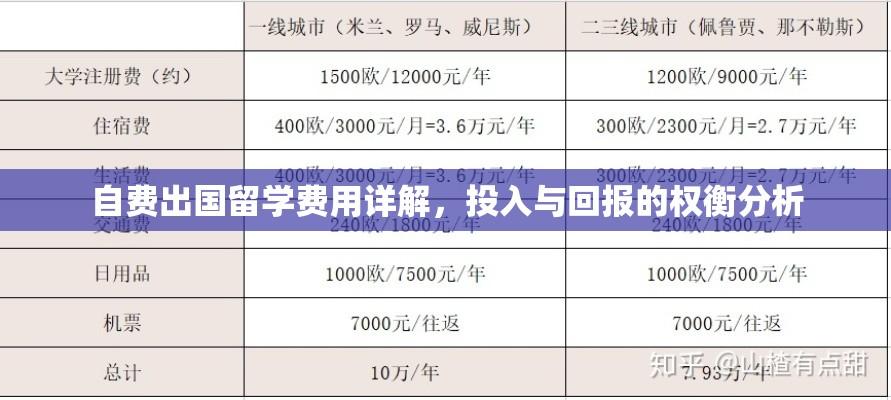 自费出国留学费用详解，投入与回报的权衡分析  第1张