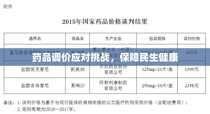 药品调价应对挑战，保障民生健康  第1张