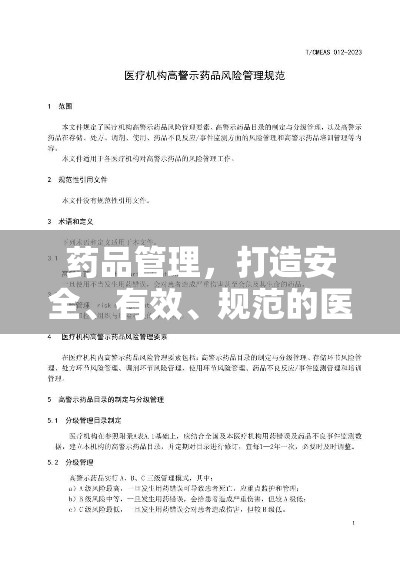 药品管理，打造安全、有效、规范的医疗环境  第1张