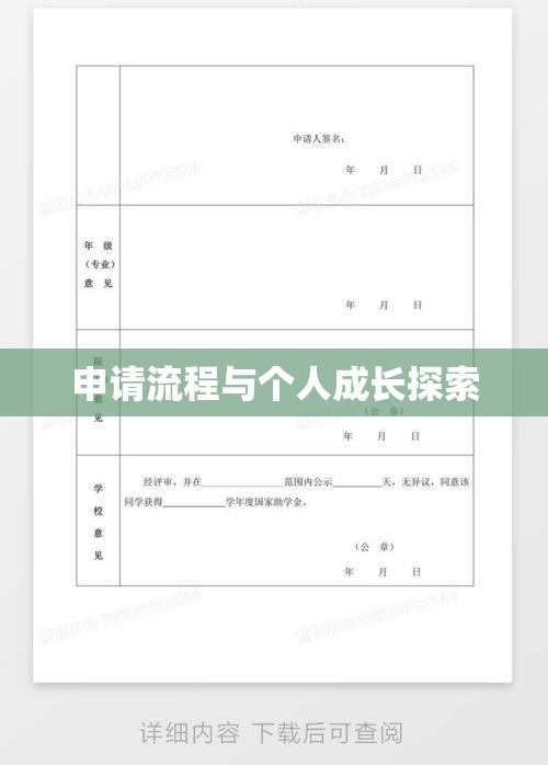 国家助学金申请表，申请流程与个人成长之路探索  第1张