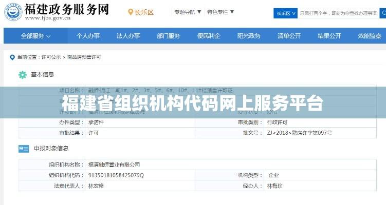 福建省组织机构代码网上服务平台，数字化政务先锋  第1张