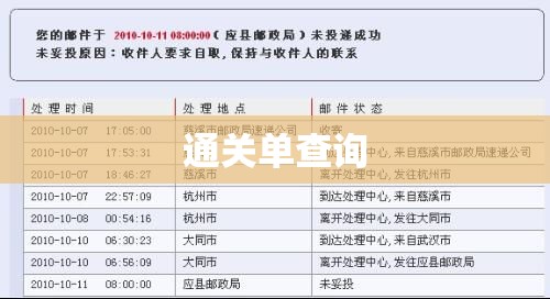 通关单查询，海关监管的新途径——高效便捷之路  第1张