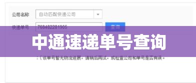 中通速递单号查询难题解析，如何快速解决查询无果问题？  第1张