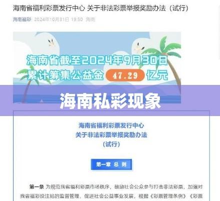 海南私彩现象，问题剖析与解决对策研究  第1张