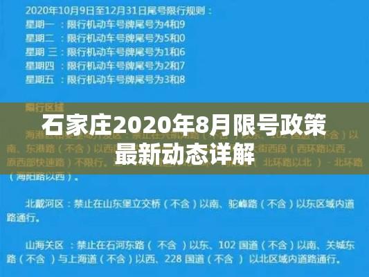 石家庄2020年8月限号政策最新动态详解  第1张