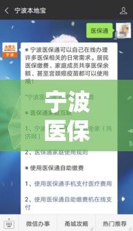 宁波医保卡余额查询，便捷高效，保障健康新选择  第1张