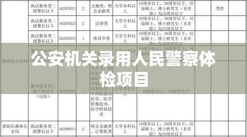 公安机关录用人民警察体检项目和标准全面解读  第1张