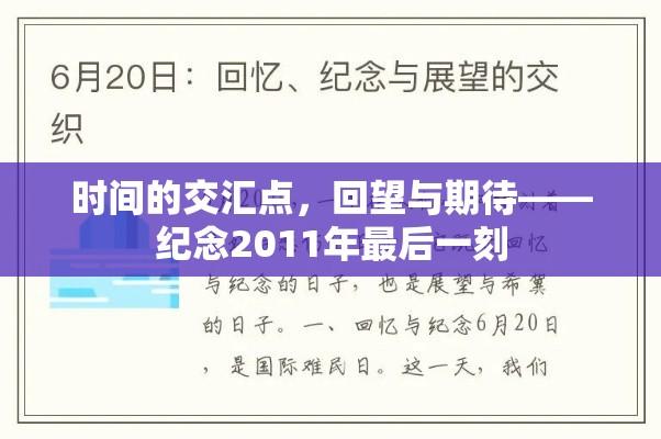 时间的交汇点，回望与期待——纪念2011年最后一刻  第1张