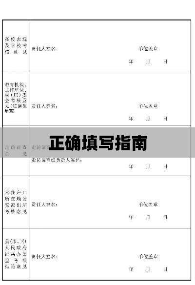 详细解读，政审表正确填写指南  第1张