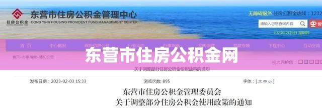 东营市住房公积金网，市民与公积金的便捷桥梁  第1张