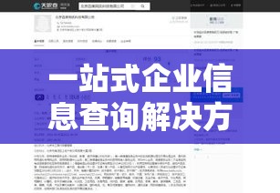 天眼查企业查询在线，一站式企业信息查询解决方案服务  第1张