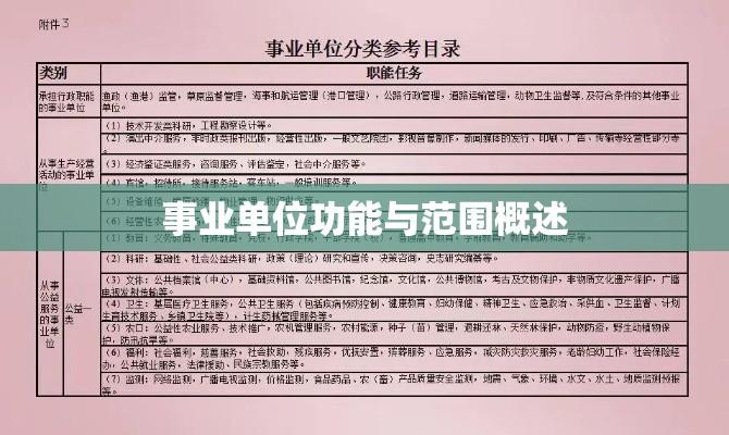 事业单位定义、范围与功能概述  第1张