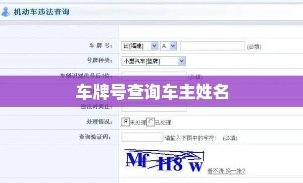车牌号查询车主姓名，背后的真相与合法途径探索  第1张