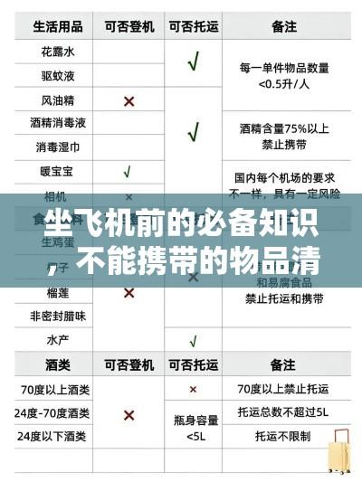 坐飞机前的必备知识，不能携带的物品清单  第1张