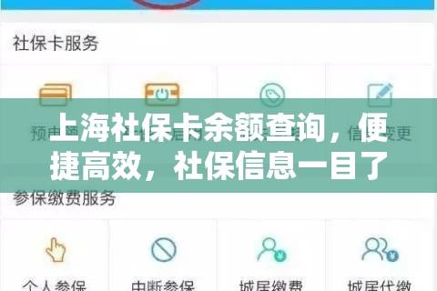 上海社保卡余额查询，便捷高效，社保信息一目了然  第1张