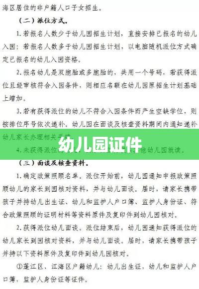 办幼儿园必备的六大证件详解与办理指南  第1张