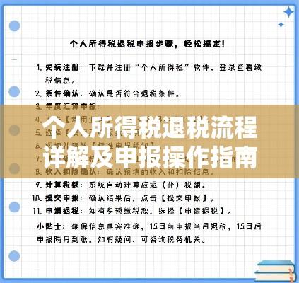 个人所得税退税流程详解及申报操作指南  第1张