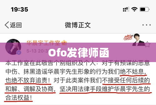 Ofo发律师函，商业纷争中的法律之剑  第1张